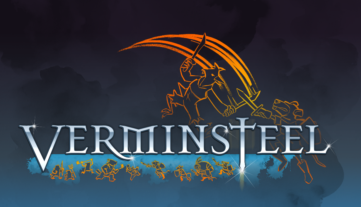 Verminsteel logo with opaque foggy background